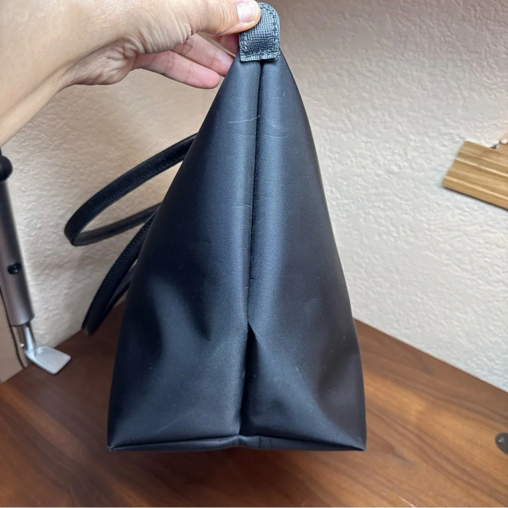 LONGCHAMP Paris Boho Large Tote Handbag In Black Color Made In France - Picture 7 of 16
